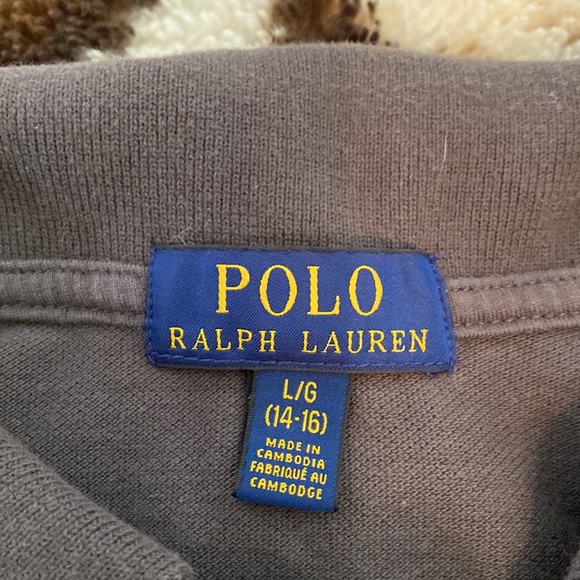 Ralph Lauren Polo shirts lot of 3 olive green, gray, and navy size L (14… - Picture 3 of 7